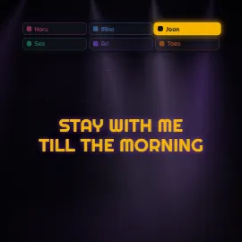 Neon Performance Header lyric video style