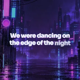 Tokyo Neon lyric video style