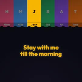 Wave Band lyric video style